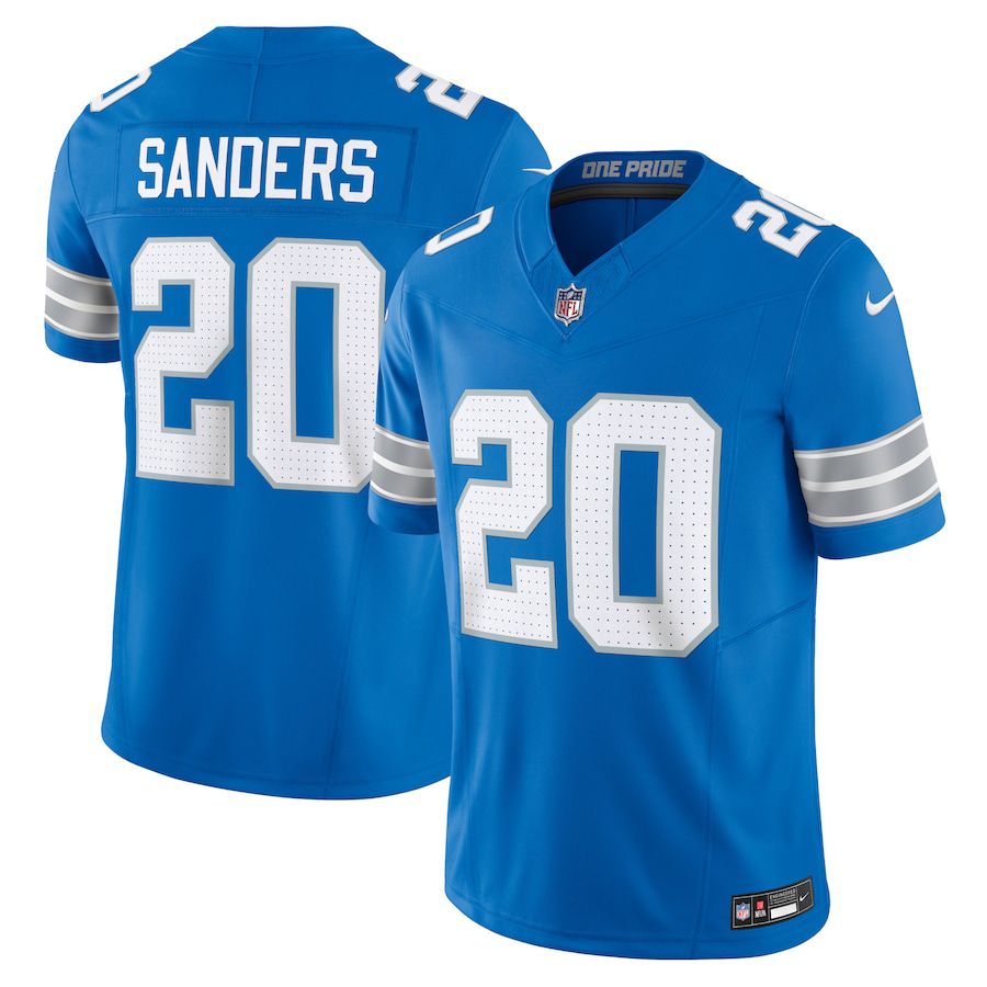 Men Detroit Lions #20 Barry Sanders Nike Blue Vapor F.U.S.E. Limited NFL Jersey->->NFL Jersey